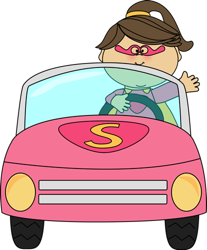 Driving A Car Clipart (415x500), Png Download