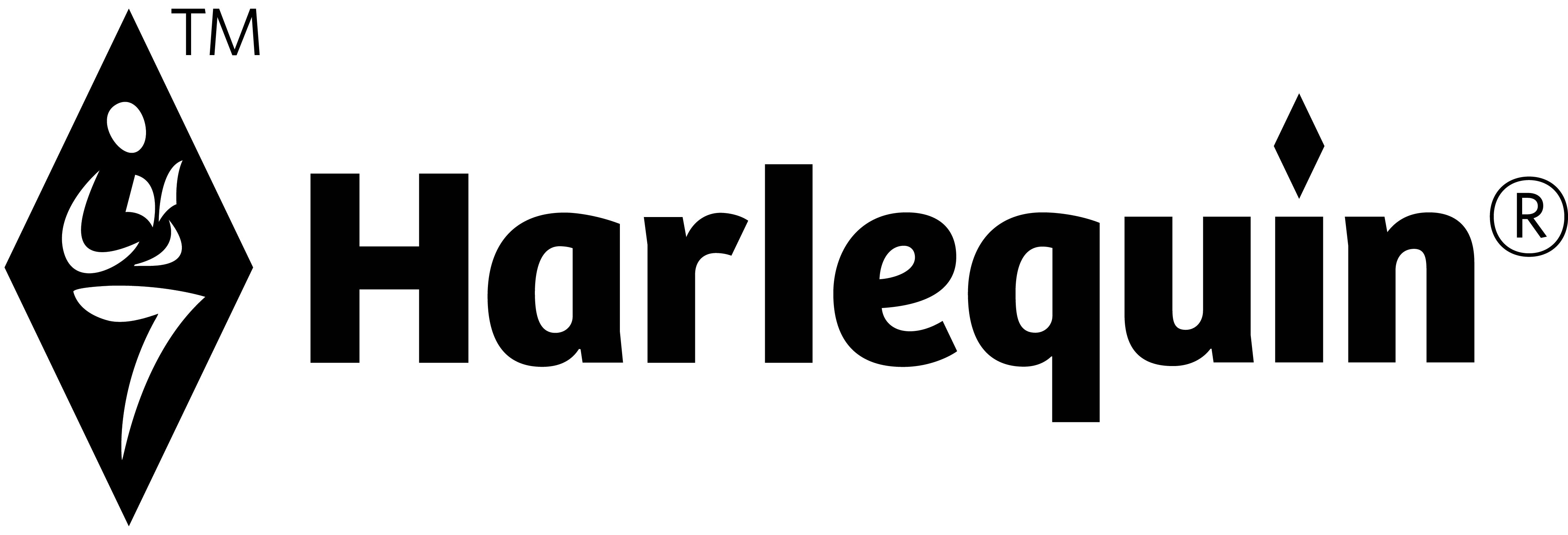 Black & White Harlequin Horizontal Logo - Single Dad Seeks A Wife (4242x1447), Png Download