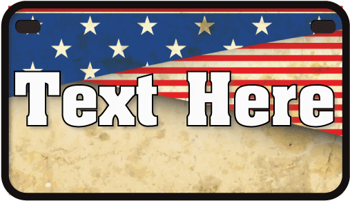 Personalized License Plate - Flag (864x432), Png Download