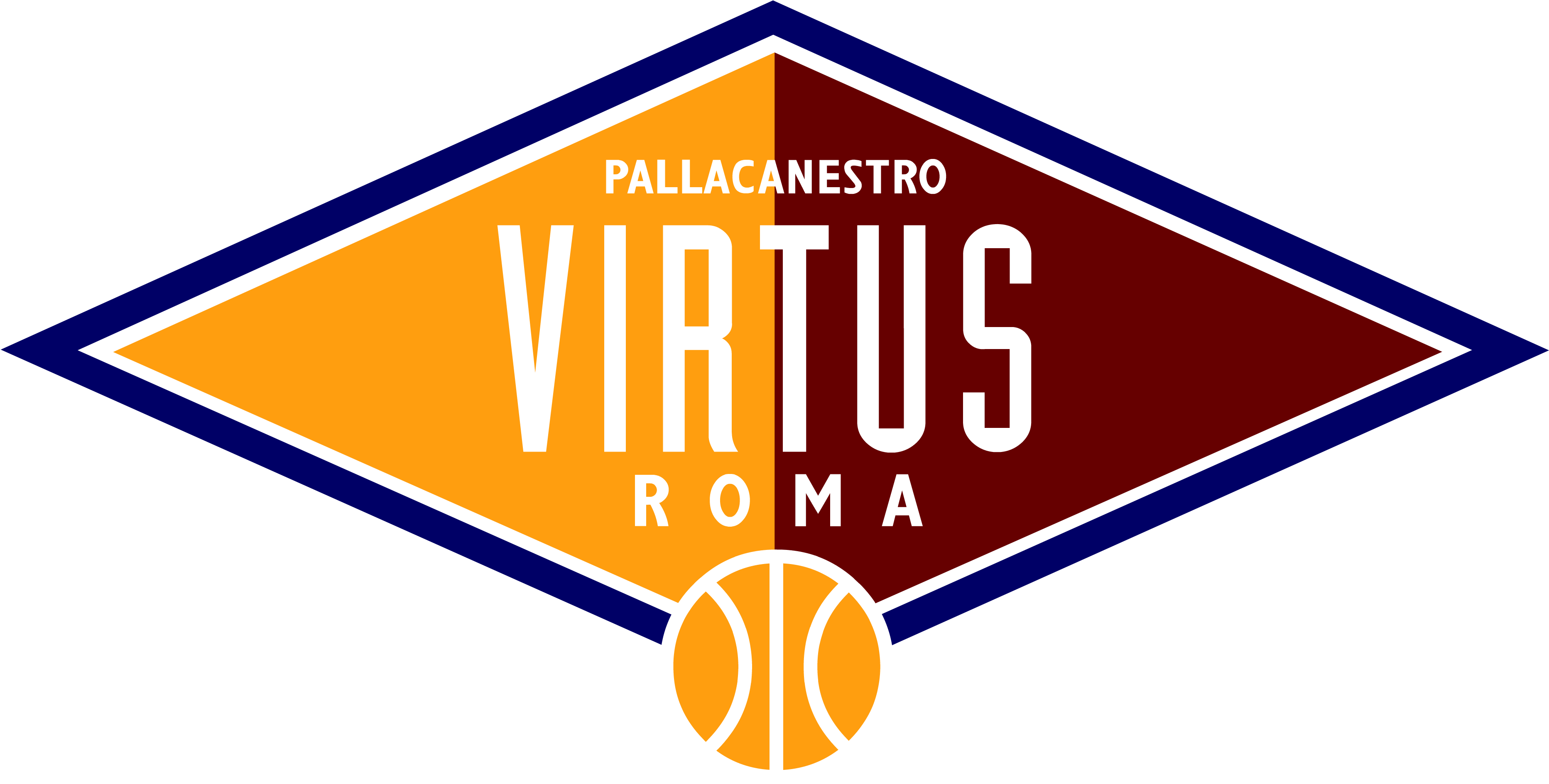 Logo Virtus Roma - Pallacanestro Virtus Roma (3954x2054), Png Download