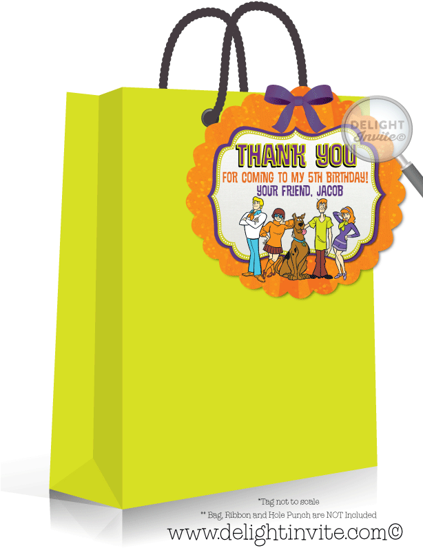 Scooby Doo Birthday Favor Tag - Scooby Doo Favor Tag (613x822), Png Download
