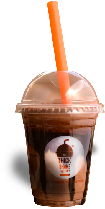 Thick Shake Glass (742x752), Png Download