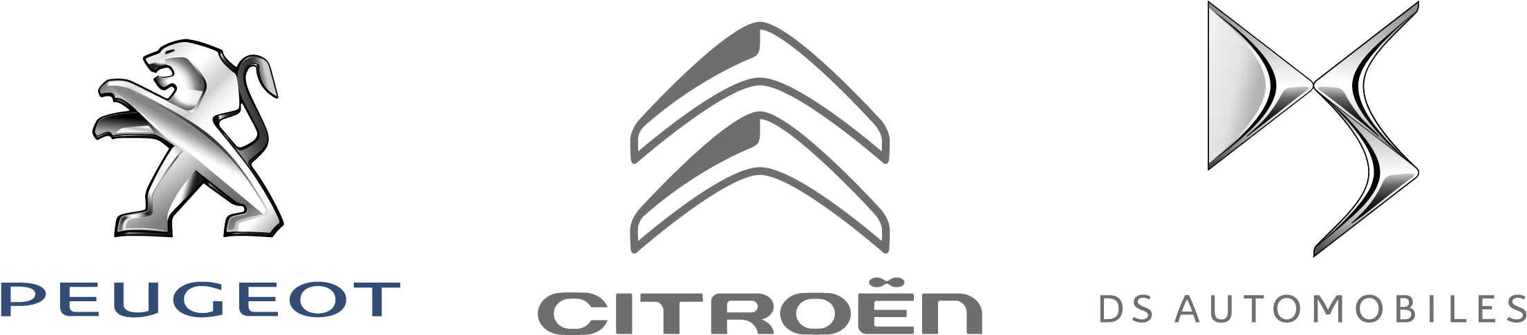 Logo Cars Marque - Peugeot Citroen Ds Logo (2222x511), Png Download