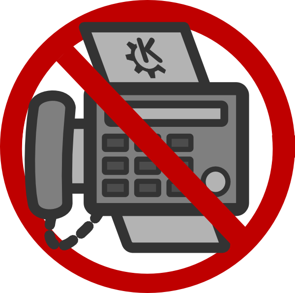 Fax Cliparts - Fax Machine (600x596), Png Download
