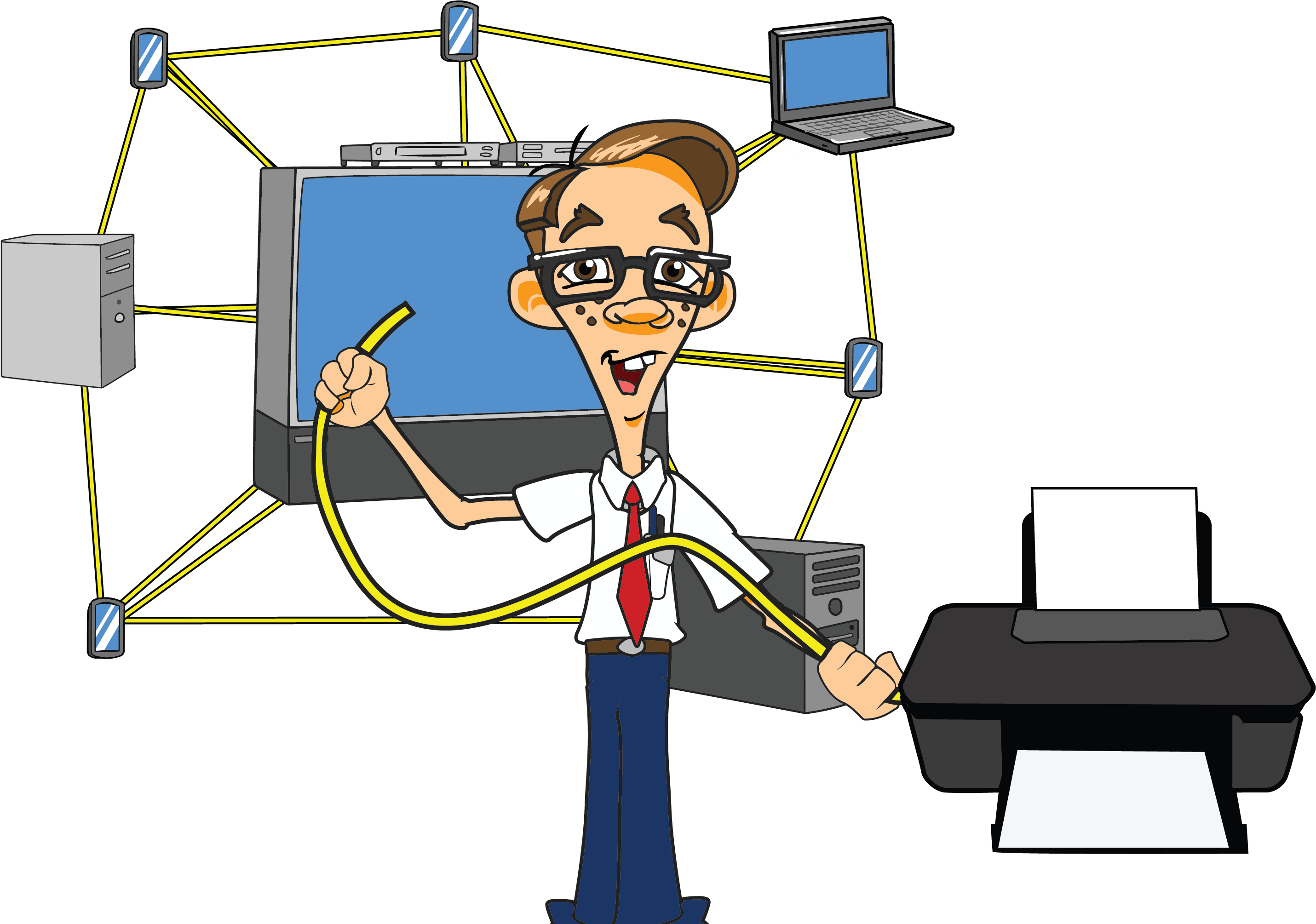 Printer And Fax Networking - Printer (3097x2119), Png Download