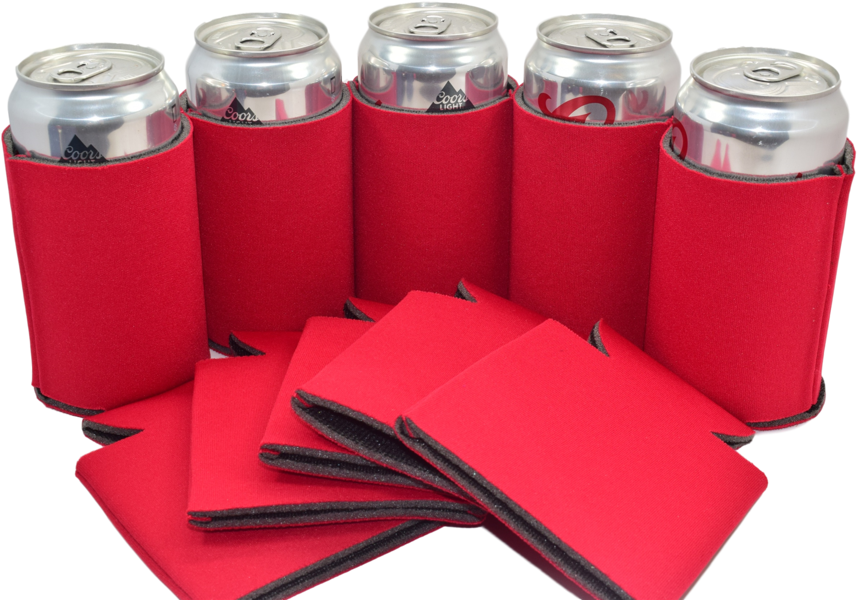 Qualityperfection 12 Red Party Drink Blank Can Coolers - False 50 Premium Blank Can Coolies Bulk Sleeves Party (720x480), Png Download