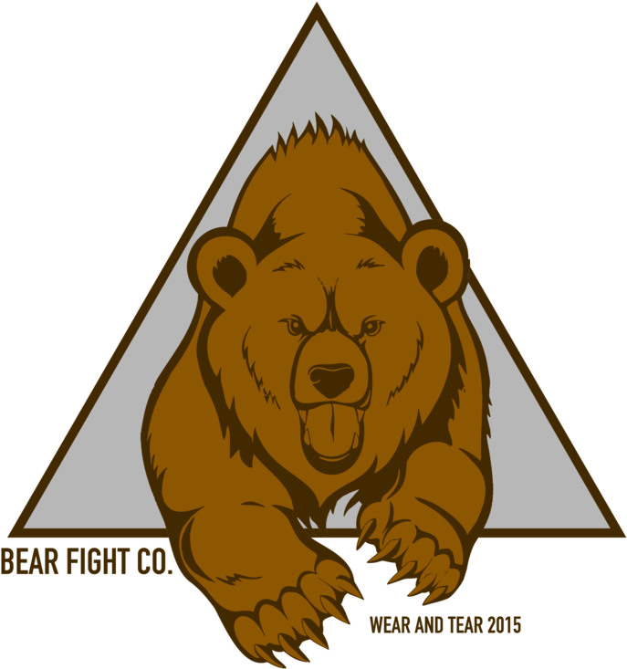False Bear Wall Vinyl Decal Grizzly Bear Wall Sticker (1000x800), Png Download
