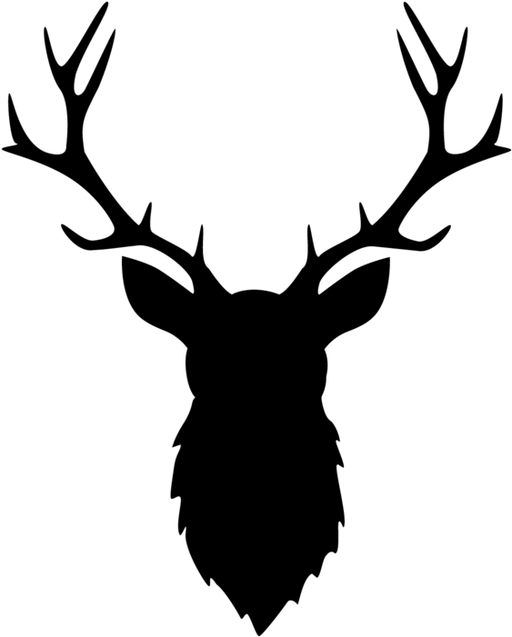 Elk Silhouette Png (1000x1143), Png Download