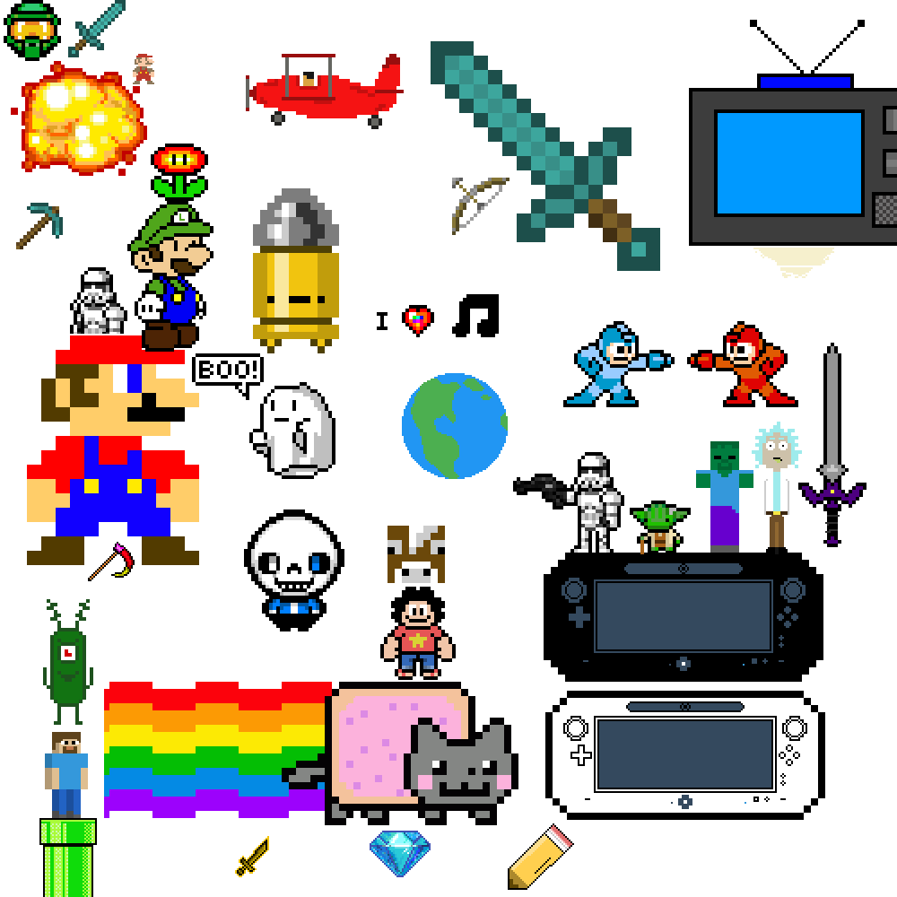 The Random Stamps No - 8 Bit Mario (1000x1000), Png Download