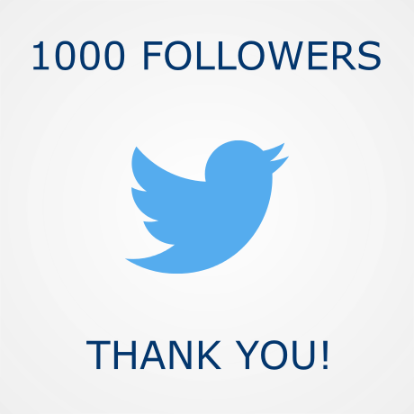 31 Jan - 1000 Twitter Followers Thank You (460x460), Png Download