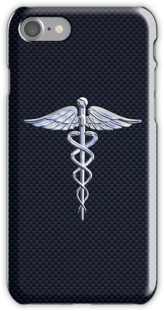 Chrome Like Medical Caduceus Snakes Iphone 7 Snap Case - Chrom Mag Caduceus-medizinisches Symbol Postkarte (750x1000), Png Download