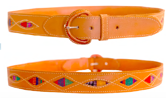 Prev - Leather Embroidered Belt (762x316), Png Download