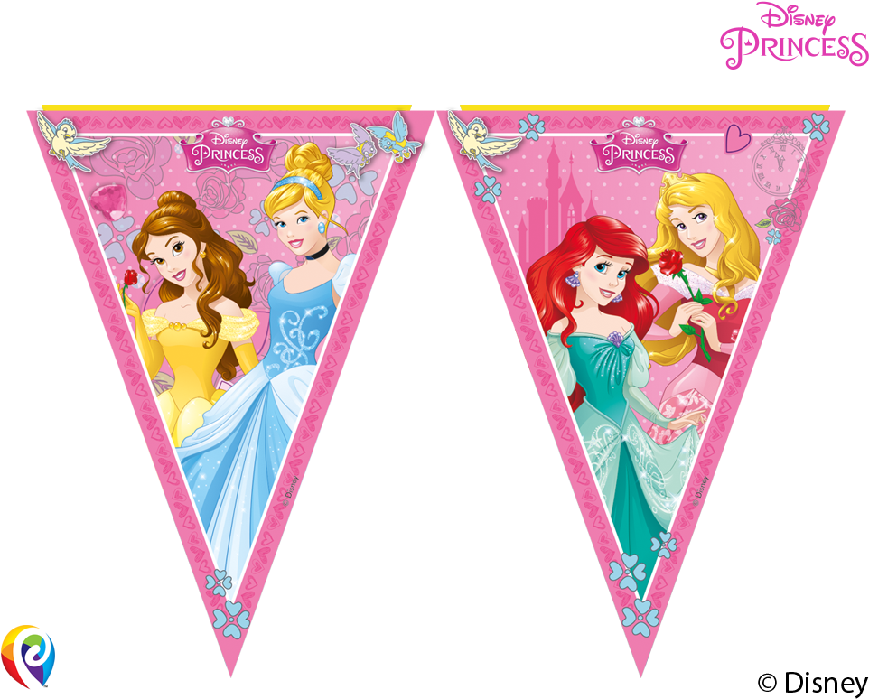 Disney Princess Dreaming - Disney Princess Pennant Bunting Banner (1000x800), Png Download