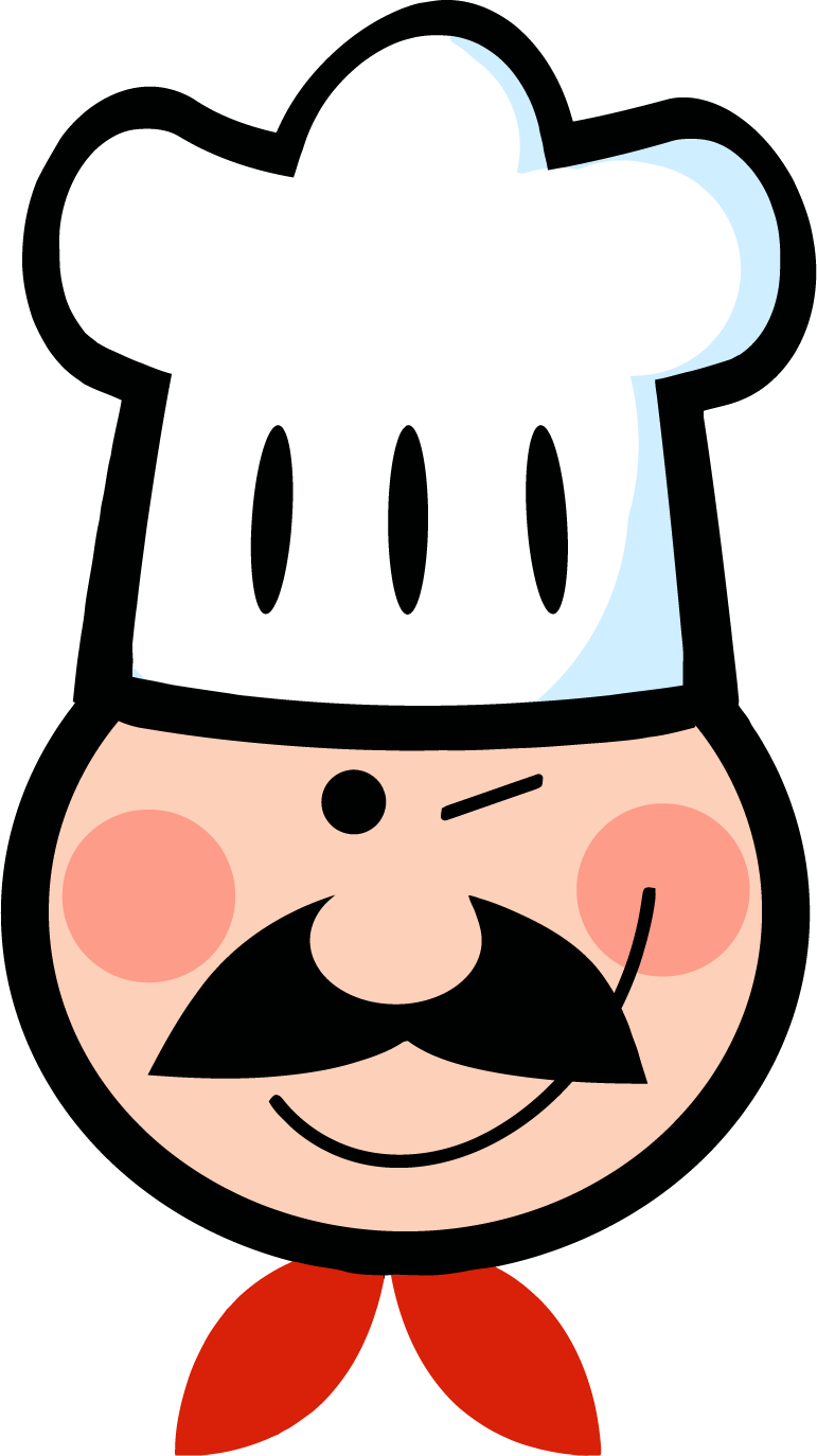 Free Download Chef Hat Clip Art Clipart Chef's Uniform - Chef Face Cartoon (771x1374), Png Download