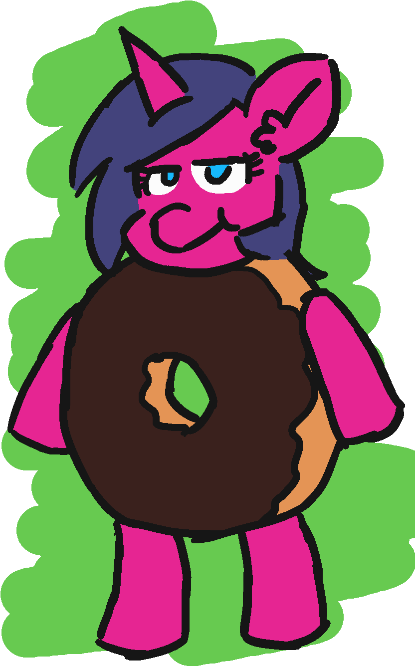 Bipedal, Clothes, Costume, Donut, Female, Food, Mare, - Cartoon (852x1386), Png Download