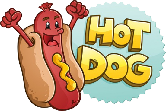 British Street Food - Cartoon Hot Dog (550x368), Png Download