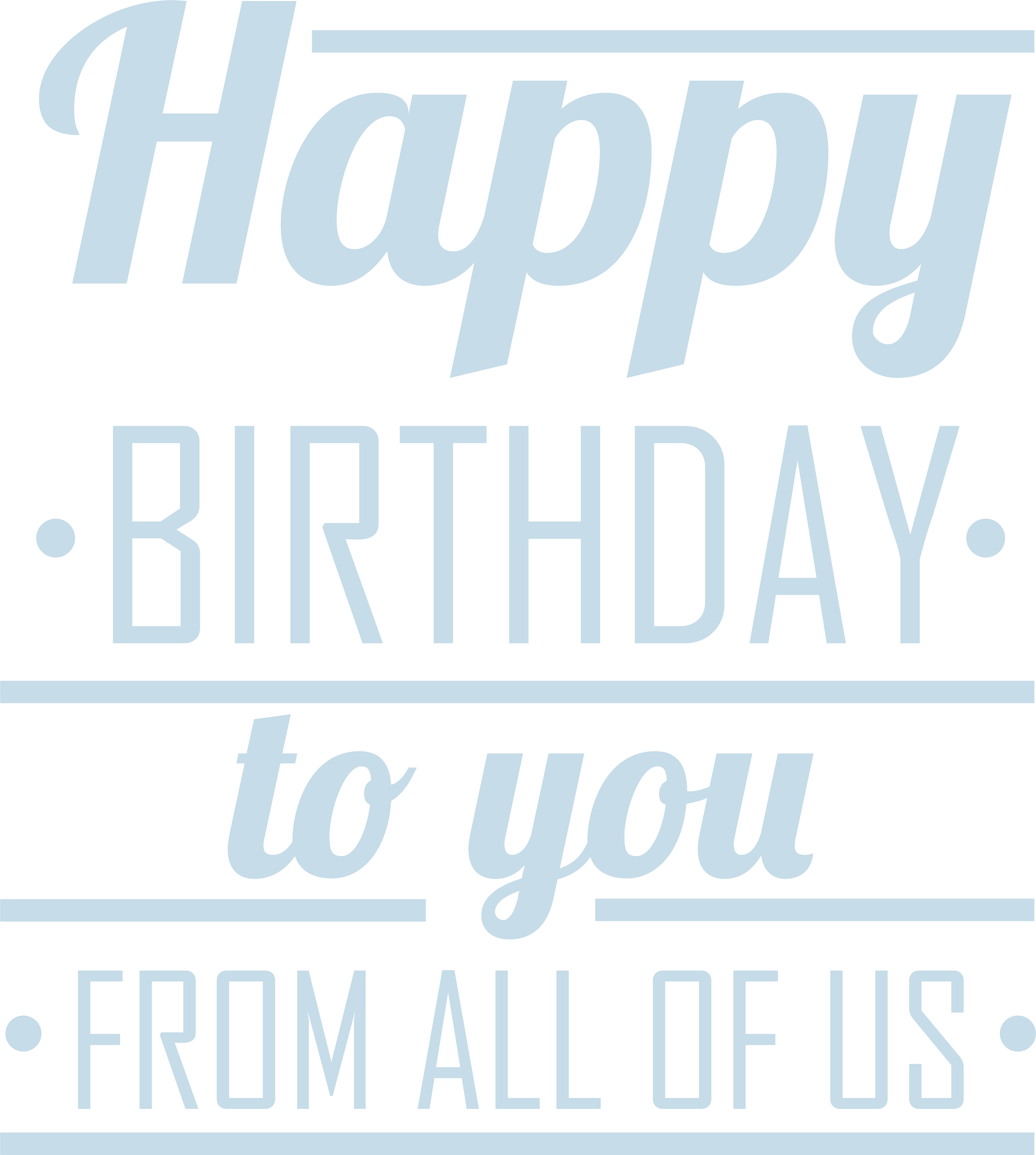 Happy Birthday To You Png (7176x8000), Png Download