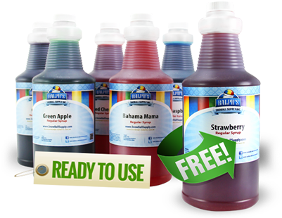 Buy 5 Quarts Of Ready To Use Flavors And Get One Free - Snow Cone Syrup (400x362), Png Download
