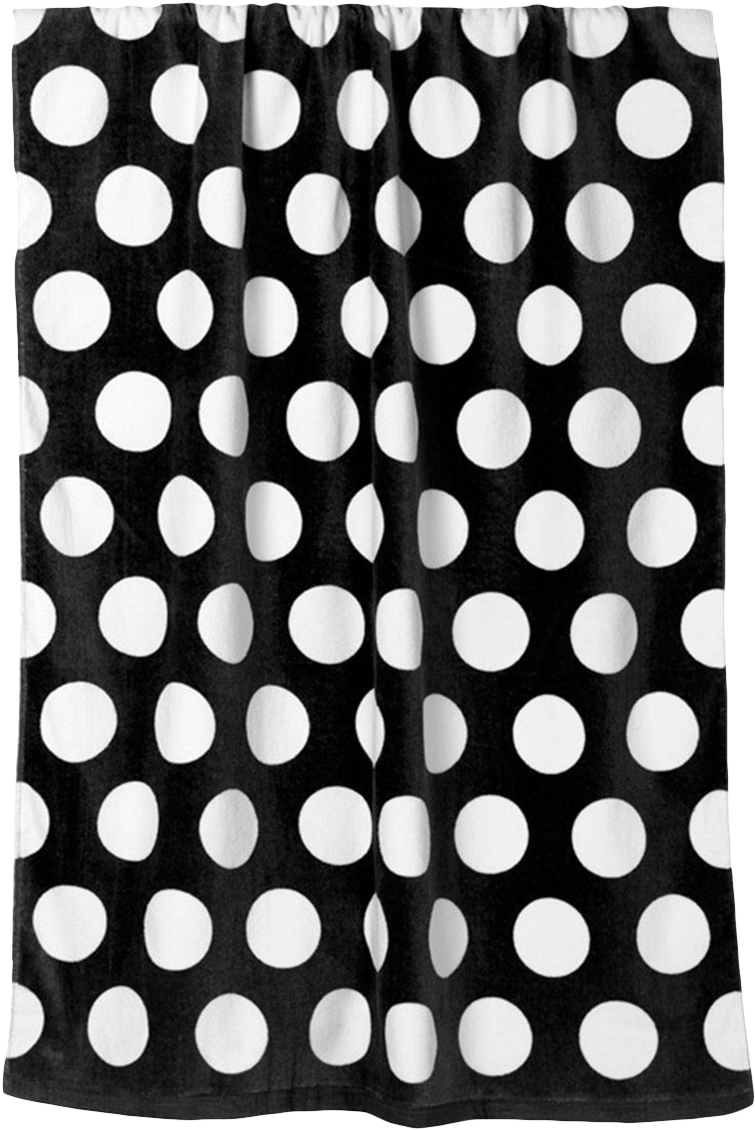 Ultraclub C3060 Velour Beach Towel - Black & White (1224x1224), Png Download