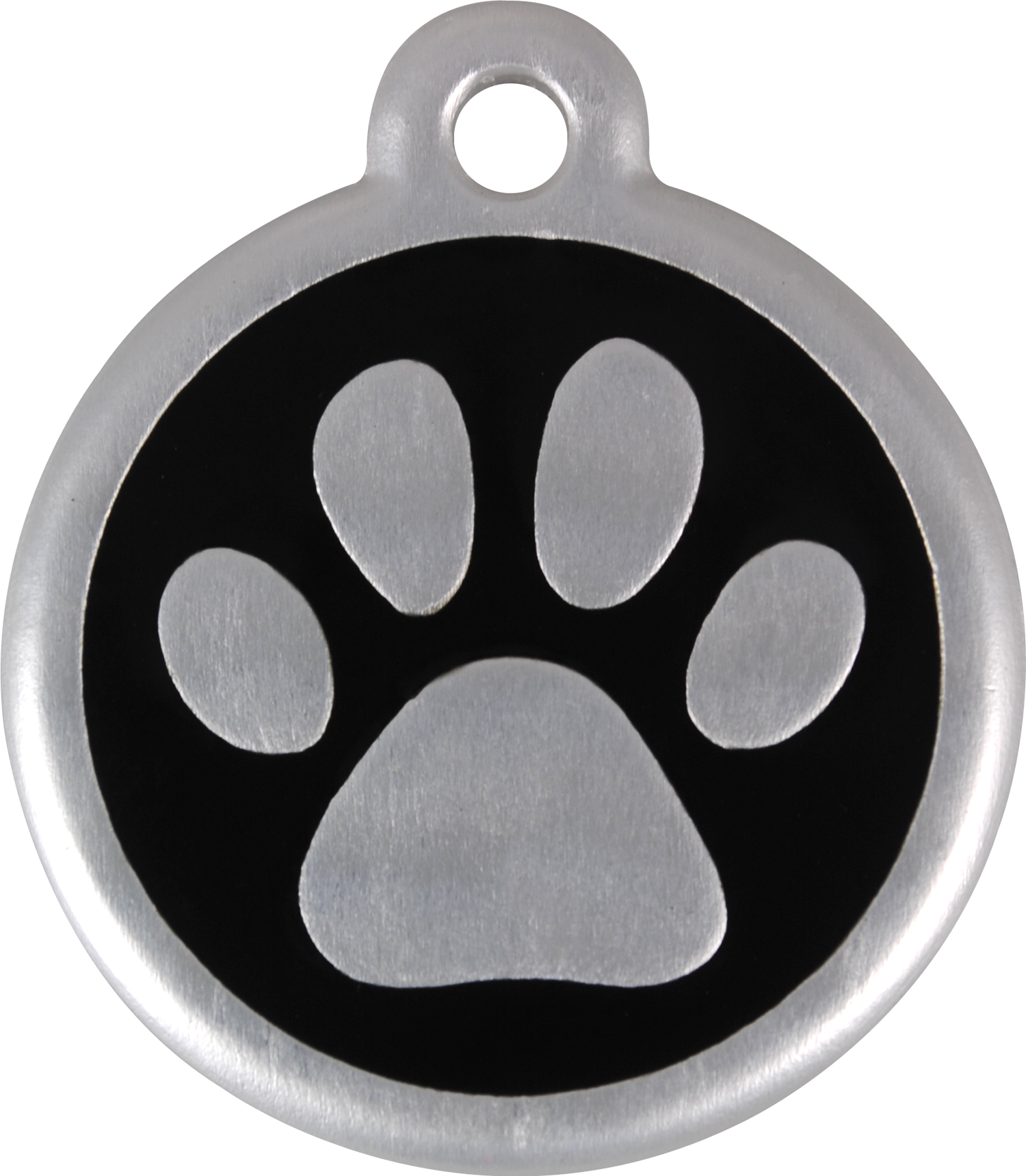 6ppbl, 9330725039384, Image - Red Dingo Qr Collar Tag, Pawprint, Large, Black (1500x1720), Png Download