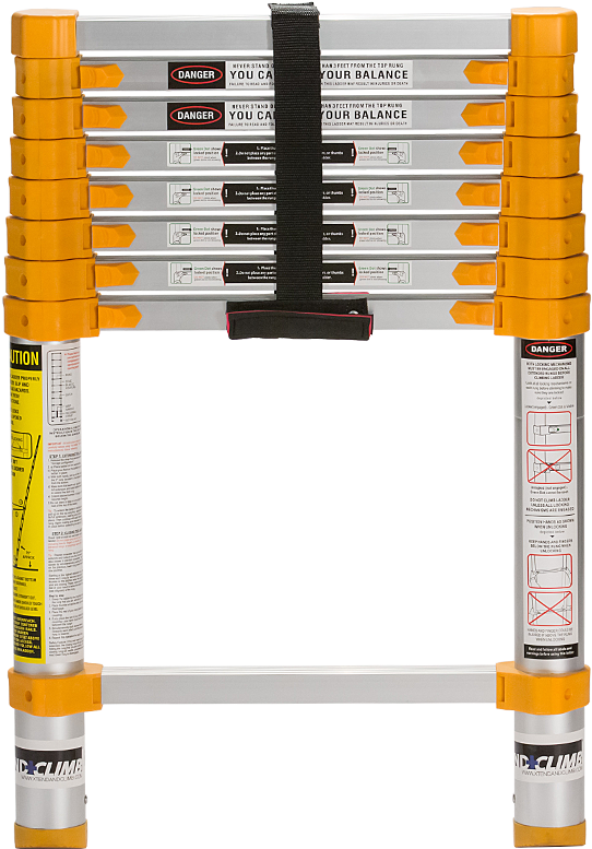 750p Closed250x350 - Vestil Tlad-10 Aluminum Telescopic Ladder, 225 Lbs (560x794), Png Download
