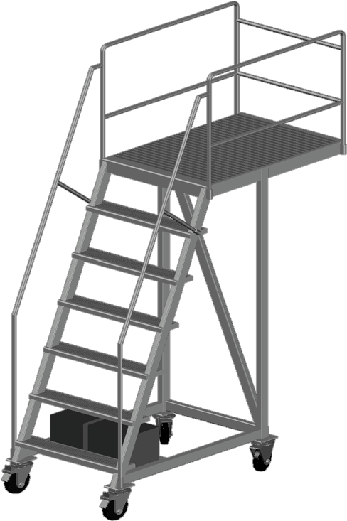 Canti-lever Staircase Ladder - Salem (600x780), Png Download
