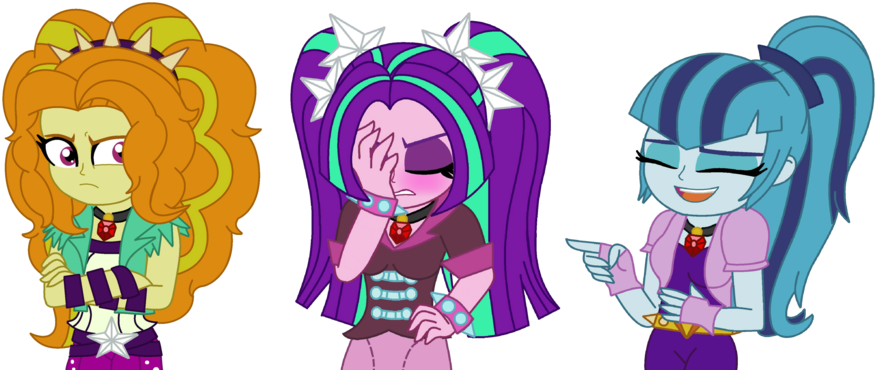 Adagio Dazzle, Aria Blaze, Artist - Dazzlings Clothes Swap (900x376), Png Download