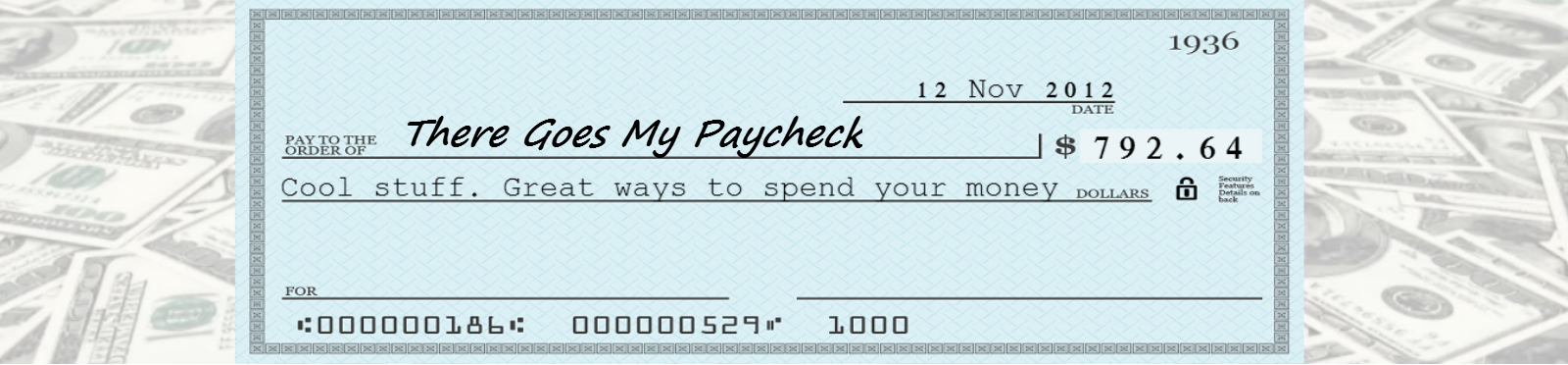 There Goes My Paycheck - Document (1600x372), Png Download