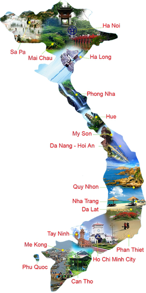 Vietnam Tourist Map 1 - Vietnam Tourist Map Png (502x1005), Png Download