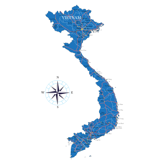 Vietnam-map - Circle (600x555), Png Download