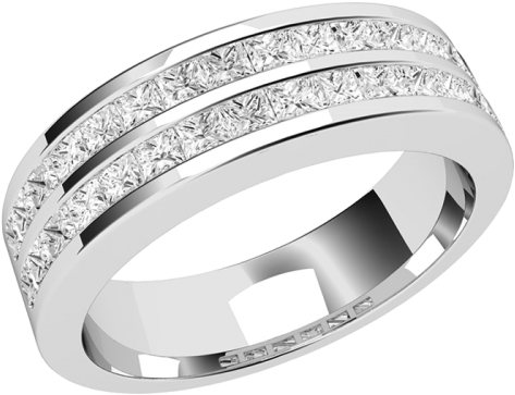 White Gold Wedding Rings - Diamond Wedding Bands Uk (500x500), Png Download