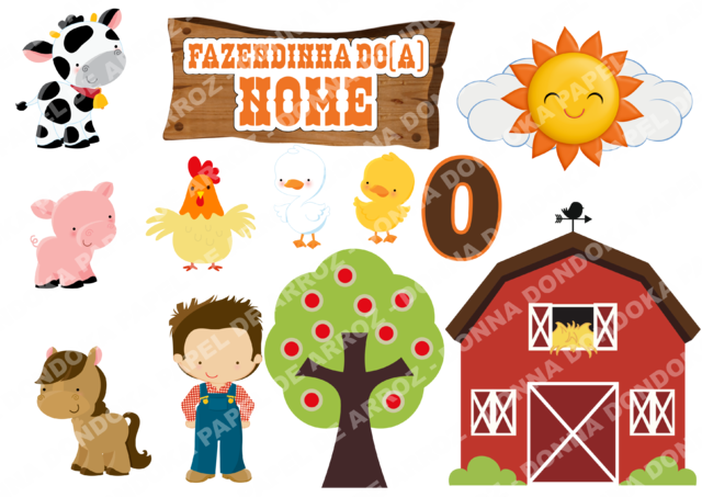 Nursery Wall Decals Farm Animal Wall Decals - Country (640x453), Png Download