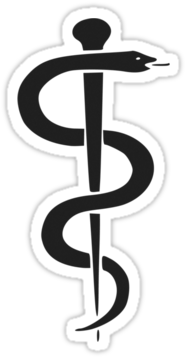 Medicine Symbol - Medicine Symbol Rod Asclepius (375x360), Png Download