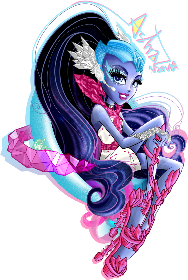 “here's A New Piece Of Fanart I Did Of Astra Nova - Monster High Astranova Anime (723x1023), Png Download