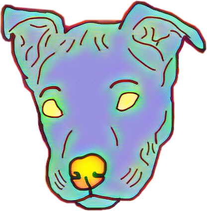 Pitbull Trippy Stickers Freetoedit - Sticker (416x424), Png Download