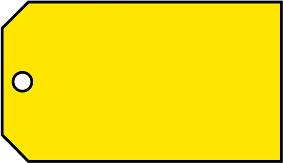 Brady Material Control Tag Blank Yellow - Sign (800x800), Png Download