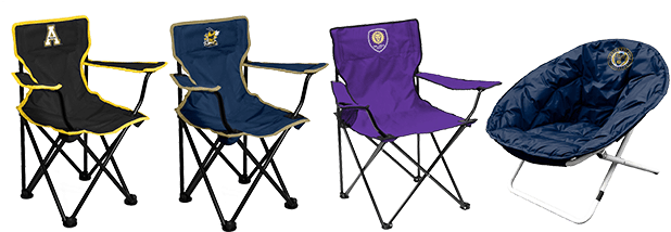 Logo Folding Chairs - Logo Chair Mississippi Rebels Ncaa Adult Sphere Chair (650x270), Png Download