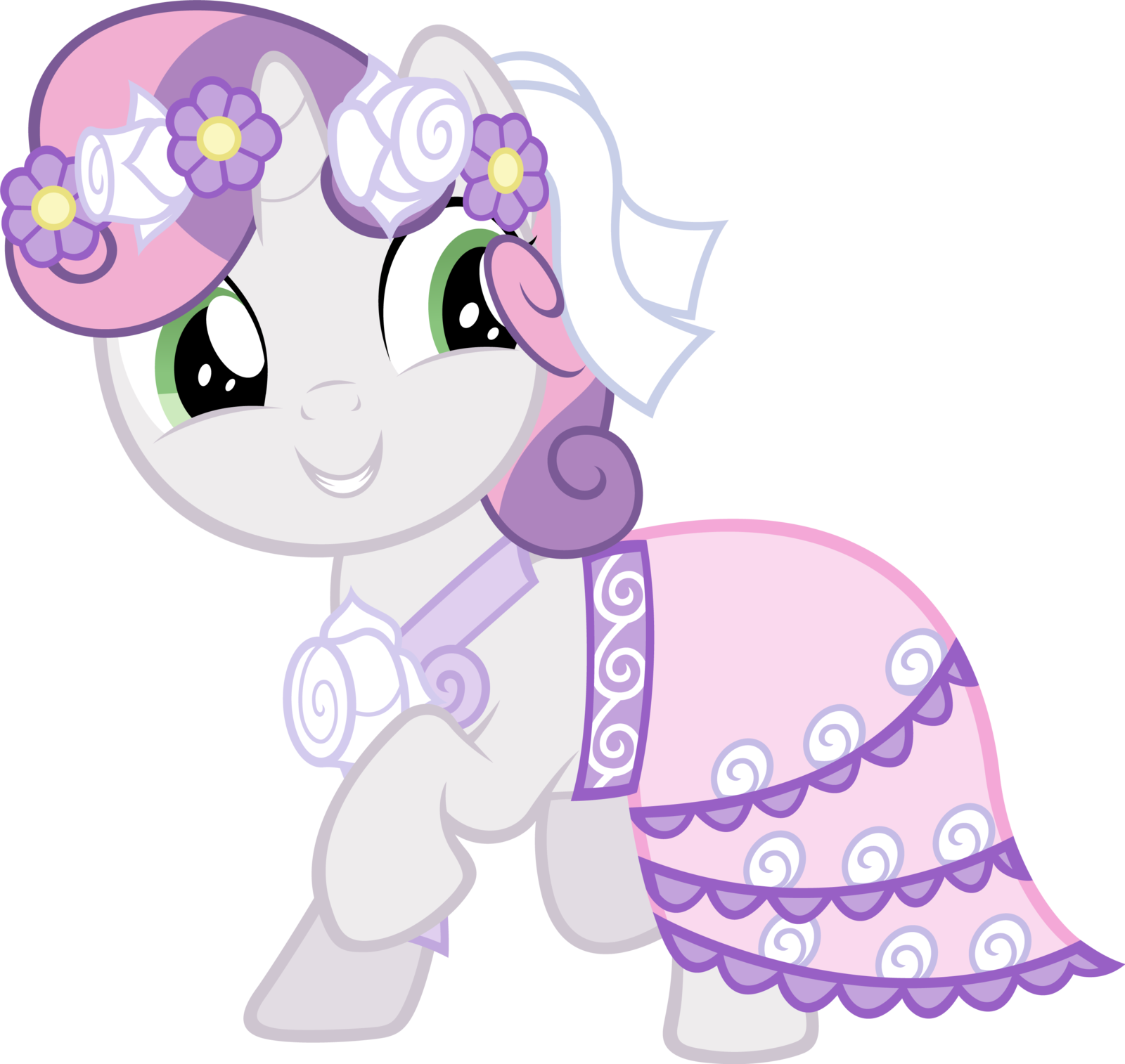 Sweetie Belle Wedding Dress - My Little Pony Sweetie Belle (1600x1514), Png Download