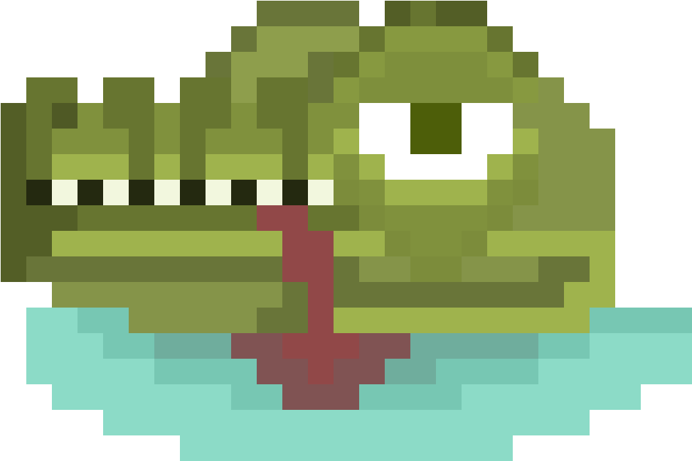 Killer Crocodile By Oceanmonster - Deadpool Logo Pixel Art (1184x1184), Png Download