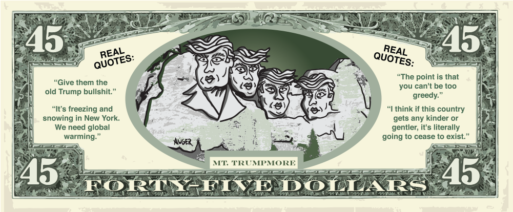 Trump Money $45 Bill - Cash (1000x1000), Png Download