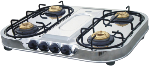 Inalsa Dezire-4 Burner - Gas Burner (500x500), Png Download
