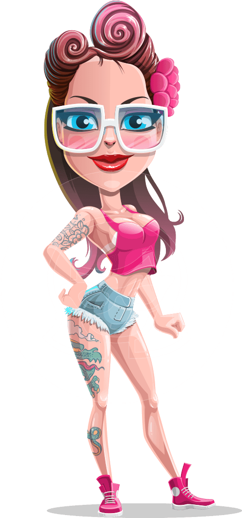Cindy The Sexy Urban Candy - Cartoon (957x1060), Png Download