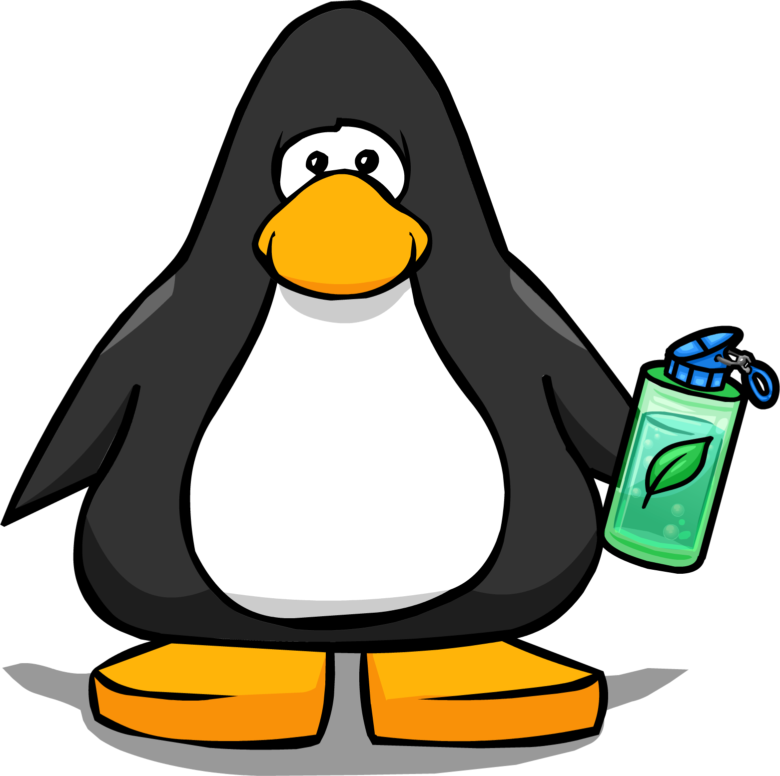 Water Bottle Pc - Penguin From Club Penguin (1561x1554), Png Download