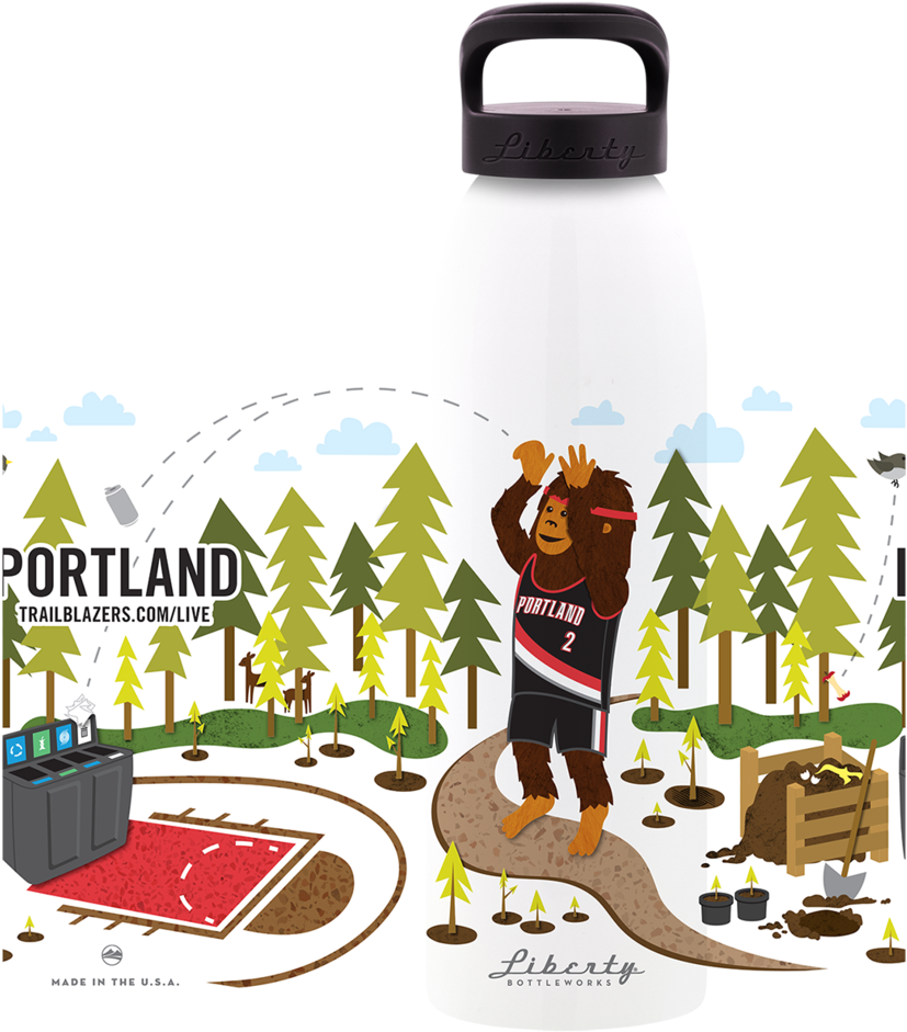 Portlandtrailblazers2 Small2 - Portable Network Graphics (1000x1048), Png Download