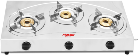 Three Burner Gas Stove Range - Gas Stove (500x333), Png Download