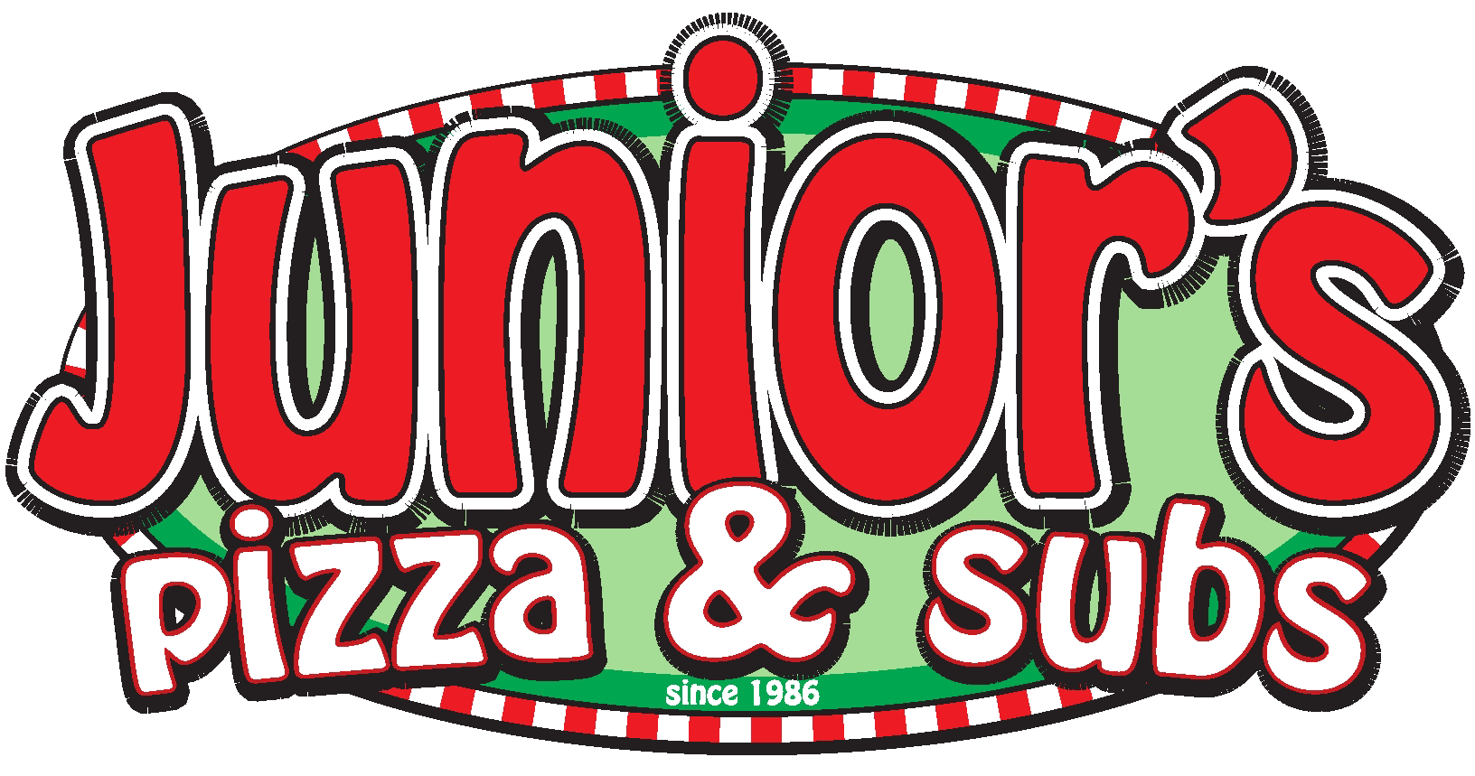 Junior's Pizza & Subs - Pizza And Subs Logo (1632x859), Png Download