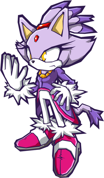 140 Kb Png - Blaze The Cat Sonic Battle (403x683), Png Download