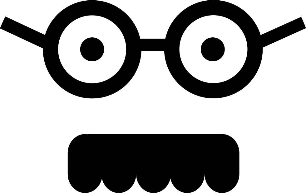 Male Square Face With Glasses And Mustache Comments - Decoração Ursos Em Eva (980x620), Png Download