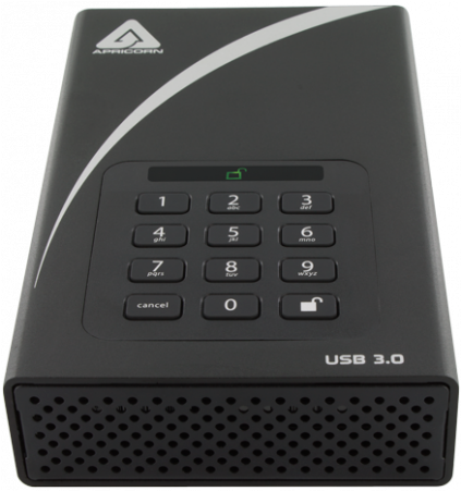 Apricorn Aegis Padlock Dt - Apricorn Aegis Padlock Dt 10 Tb External Hdd - Adt-3pl256f-10tb (450x450), Png Download
