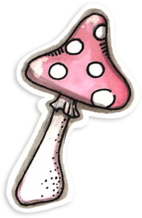 Toadstool Darner Mushroom - Silver (360x360), Png Download